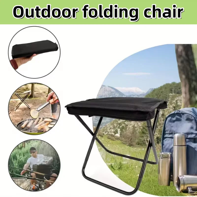 Camping chair, foldable outdoor fishing chair, lightweight portable outdoor storage bag, portable hiking travel furniture