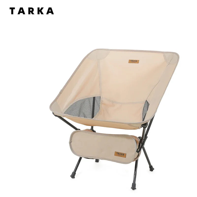 TARKA Camping Chairs Ultralight Folding Chairs Seat Foldable Moon Chair Garden Picnic Beach Picnic Lightweight Backpacking Chair