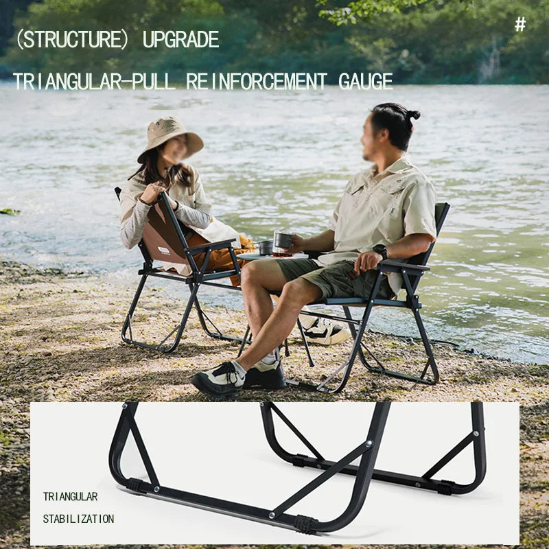 BISINNA Outdoor Folding Camping Chair Portable Lounge Kemit Chair Picnic Beach Hiking Trekking